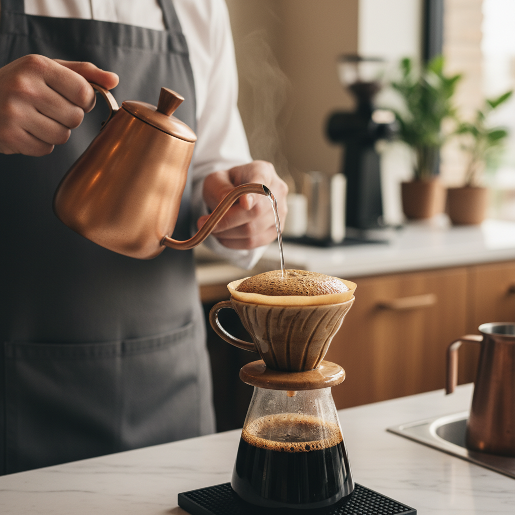 Preparación de café de especialidad V60